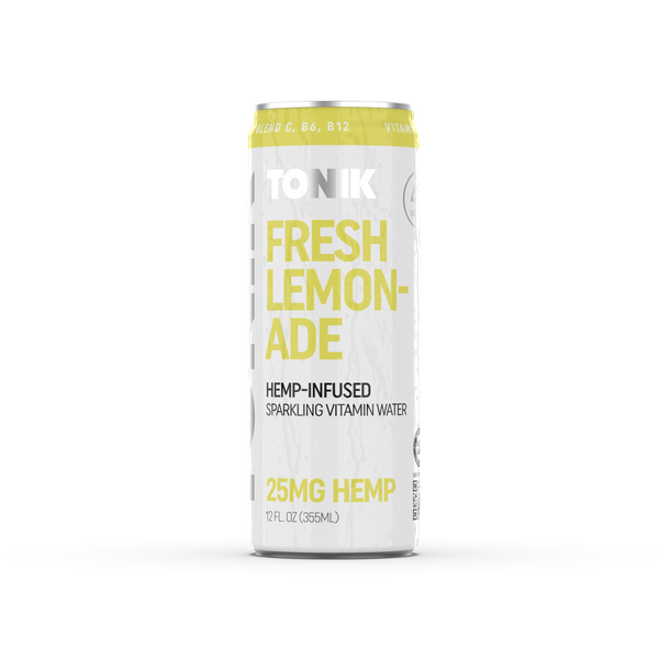 12oz 40 calorie TONIK Hemp Vitamin Water Fresh Lemonade 12/pack